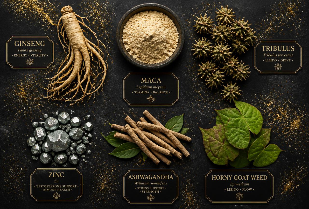 PRIME MAN Gummies H Canada ingredients: ginseng, maca, tribulus, zinc, ashwagandha and horny goat weed